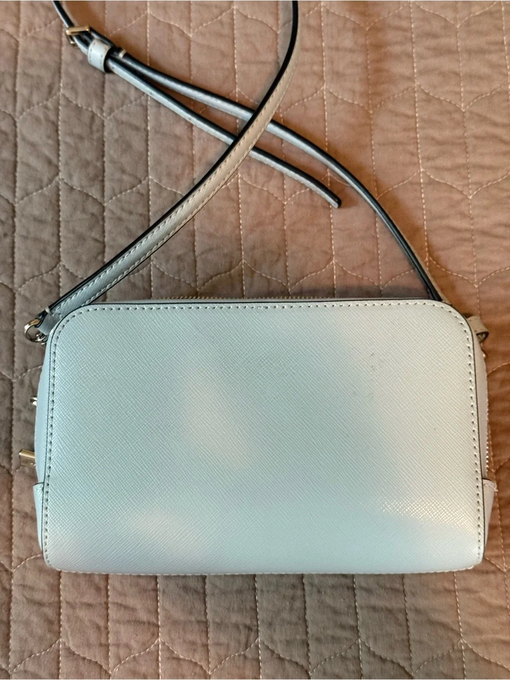 kate spade mint Saffiano Crossbody with Gold Logo